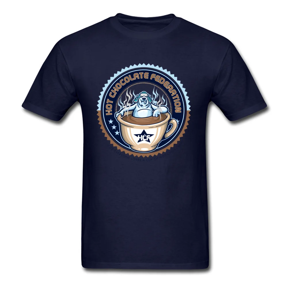 HOT CHOCOLATE FEDERATION Cotton T-shirts for Male Short Sleeve Tops T Shirt On Sale Summer Crew Neck Tops Shirts Fashionable HOT CHOCOLATE FEDERATION navy