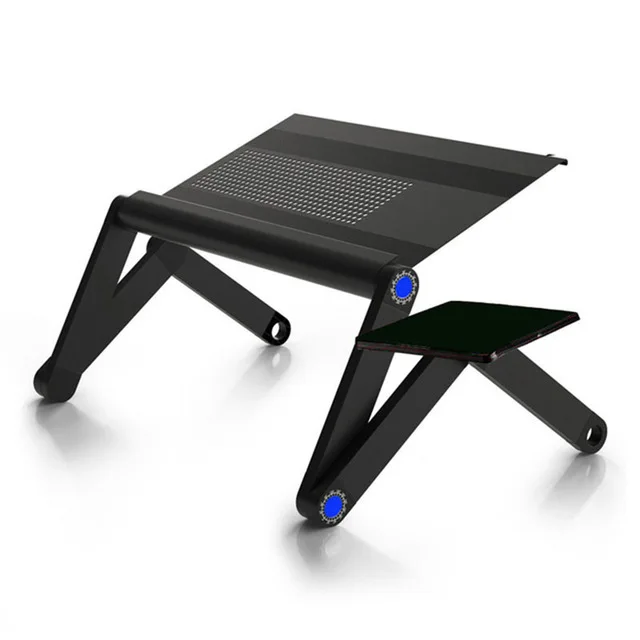 Регулируемый портативный ноутбук Стенд складной стол диван кровать лоток компьютер ноутбук стол Спальня офисный стол с мышкой доска - Цвет: 48x25cm(with fan)