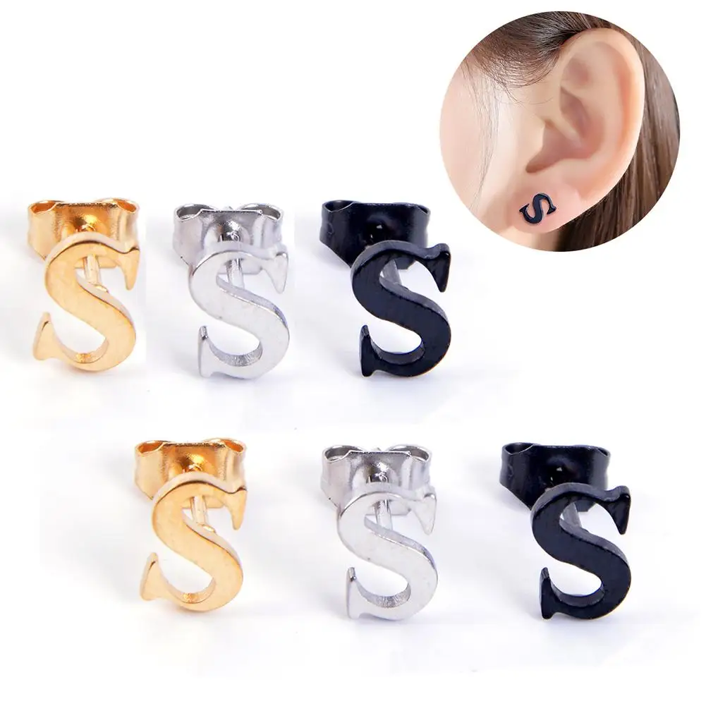 Trendy Women Lady Anti allergic Stainless Steel Decoration Earrings Ear