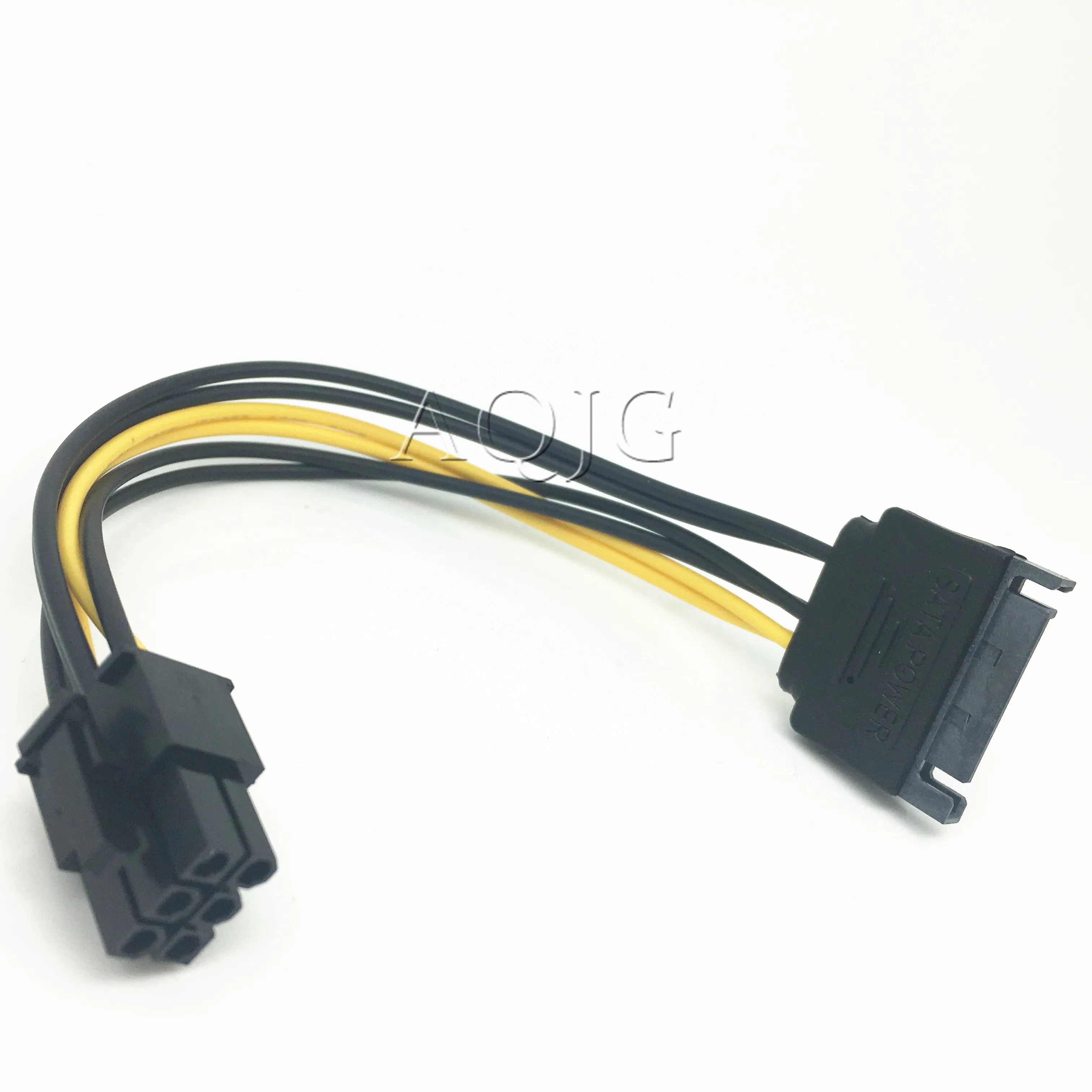 Single SATA 15pin to 8pin(6+2) Power Adapter Cable 20cm PCI-E SATA Power Supply Cable 15-pin to 8 pin cable for BTC Miner Mining