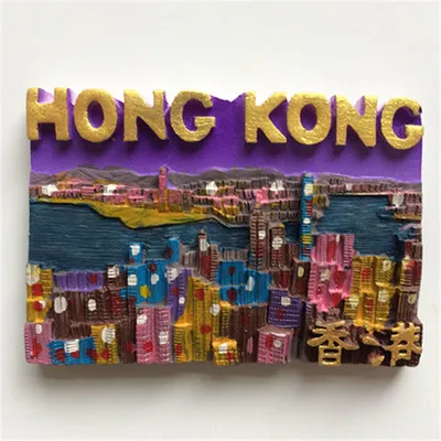 Магнит на холодильник для путешествий из Гонконга - Цвет: Светло-серый