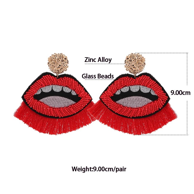 mouth earrings for women oorbellen Size