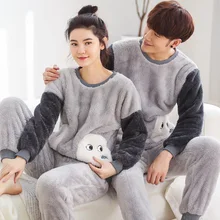 Зимние фланелевые пижамные комплекты с круглым вырезом; утепленные милые брюки с длинными рукавами; одежда для сна; домашняя одежда для девочек; домашний костюм