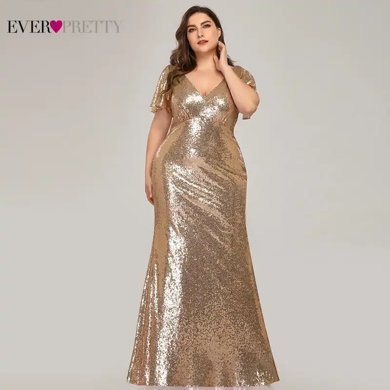 gold plus size dresses