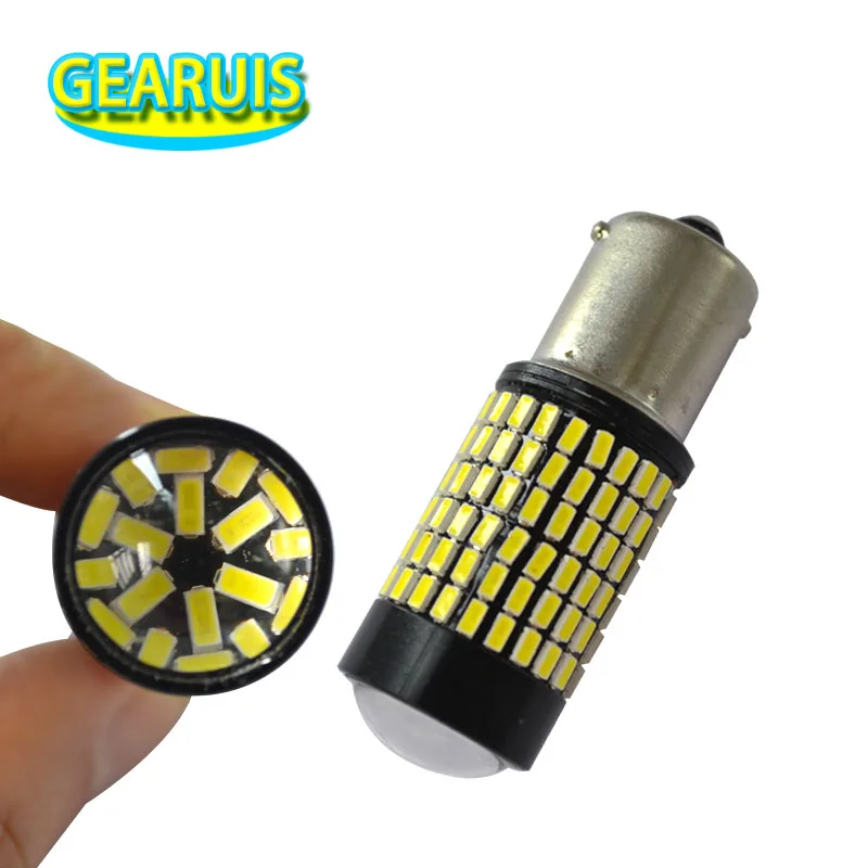 100 шт. Автомобильные светодиодные лампы 360 BA15S 1156 SMD 126 3014 1157 BAY15D 7440 7443 | Автомобили и
