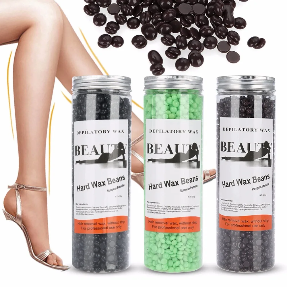 

400g/Bottle 3 Types Depilatory Hard Wax Bean Arm Body Hair Removal Beeswax Pellets