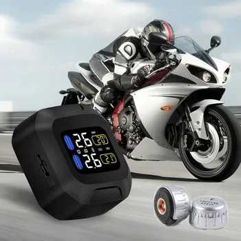 

2018 CAREUD M3 Waterproof TPMS Motorcycle Tire Pressure Monitoring System Wireless LCD Display with 2 External Sensor