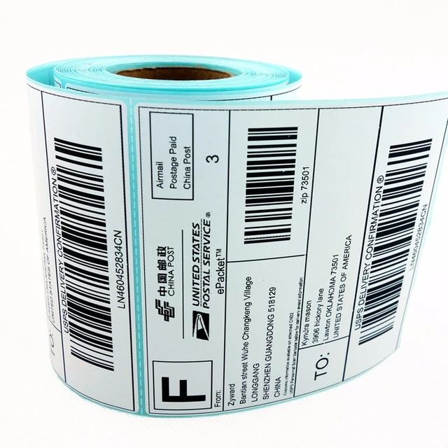 4 Rolls - 4x6 Direct Thermal Shipping Label Bulk Pack 250-Roll