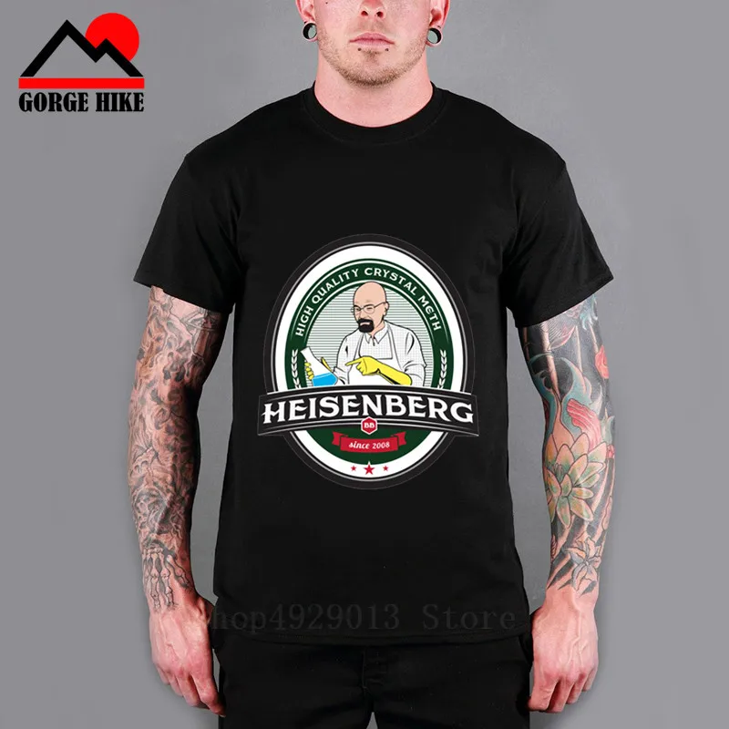 Знаменитая ТВ шоу Heisenberg Beer Style Breaking Bad Футболка Летний стиль мужские футболки топы