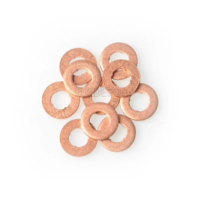 

High Quality Diesel Fuel Injector Heat Copper Shim Hield Shield Gasket F00VC17504 2.1mm Thickness