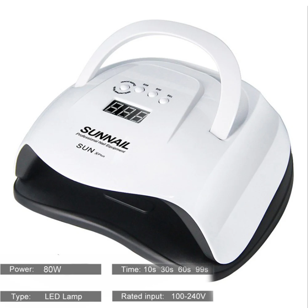 Хит! SunX plug 80W УФ светодиодный 42pcs гель для ногтей лампа 30/60/99s таймер