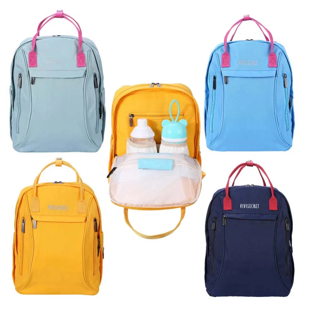 

Simple Color Mummy Bag Waterproof Diaper Handbag Large Capacity Travel Nursing Stroller Baby Care Nappy Maternity Backpacks