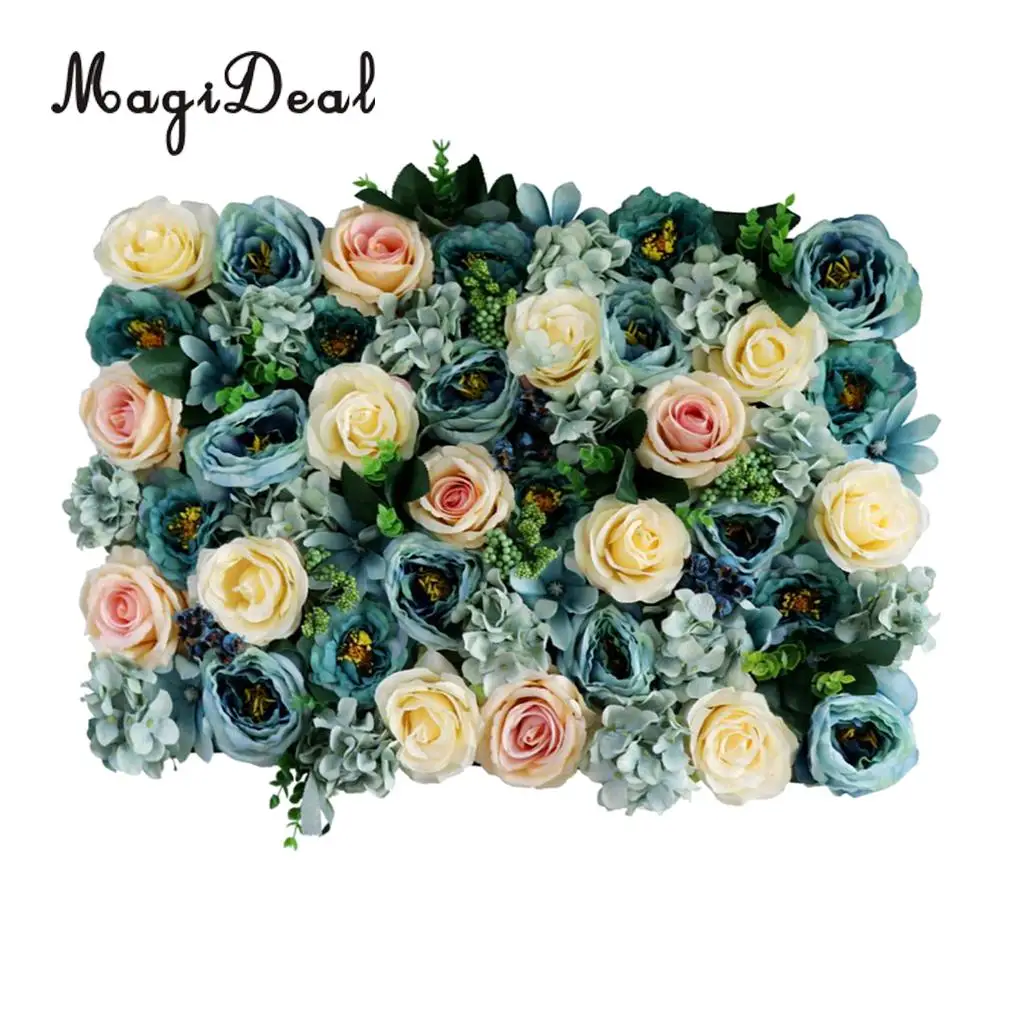 Artificial Rose Flower Wall Panels Wedding Anniversary Venue Flower Arrangement DIY Art Decor Photo Backdrops