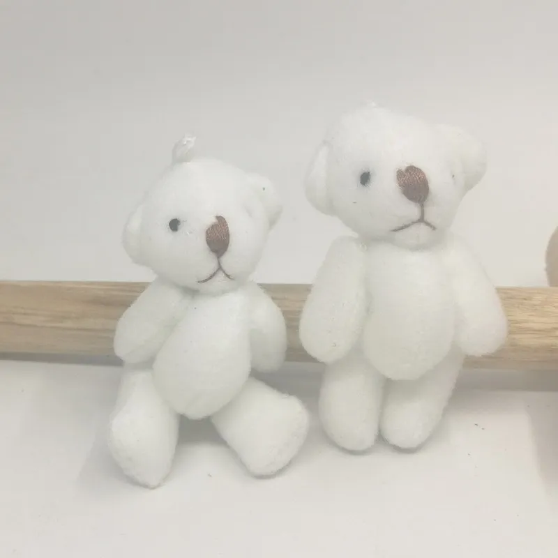 100 шт. Kawaii милые мини 6 см маленькие аксессуары плюшевые игрушки, чучело-игрушка медвежонок, декор медведь на шарнирах плюшевые игрушки куклы
