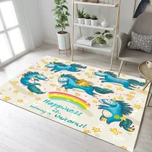 Мультяшные милые коврики с единорогом, игровые коврики для маленьких детей, домашняя подушка для гостиной, спальни, гостиная Холл, дверь, коврики для ванной