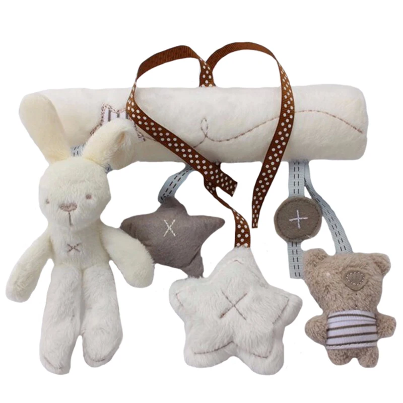 

Rabbit baby hanging bed Baby Carrier Toy plush toy Hand Bell Multifunctional Plush Toy Stroller