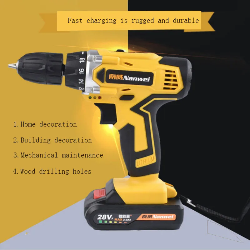 

Cordless high power electric drill electric screwdriver super durable multifunctional electric tool