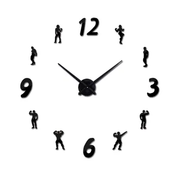 

new arrival Quartz clocks fashion watches 3d real big wall clock acrylic mirror sticker diy living room modern decor character