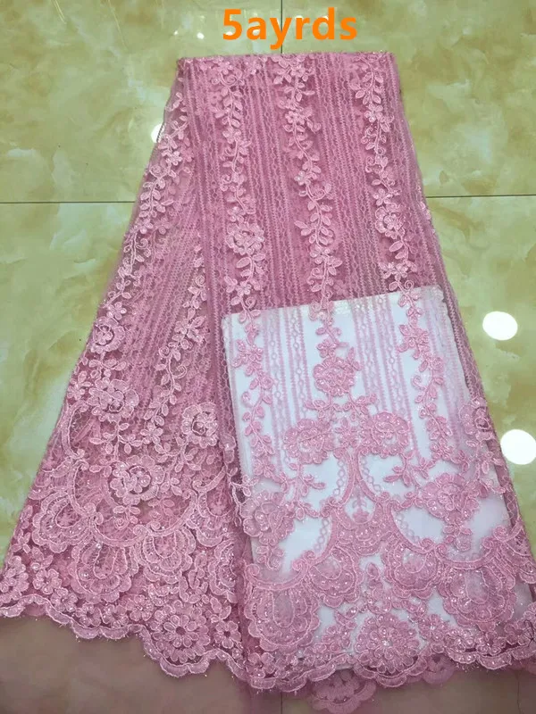 

rope embroidery style African Lace Fabric 2018 High Quality African Tulle Lace Fabric French Net Lace For Women Dress dpA011