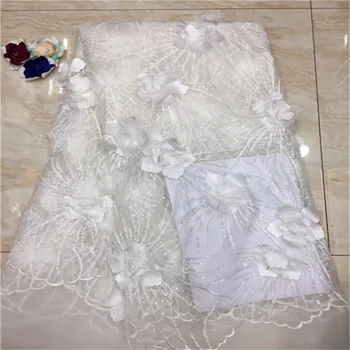 

Nigerian Lace Fabrics for Wedding 2018, African French Lace Fabric High Quality 3D Sequins Rose,Pink Handwork Lace Applique