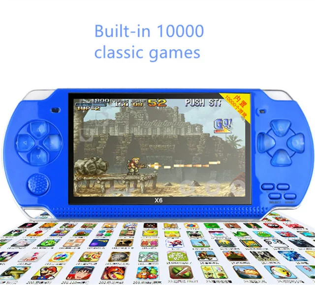 

Dropshipping x6 4.3" handheld game console support 16 bit 32 bit LCD Video Game Console MP3 MP5 ebook game Player mp5 video game