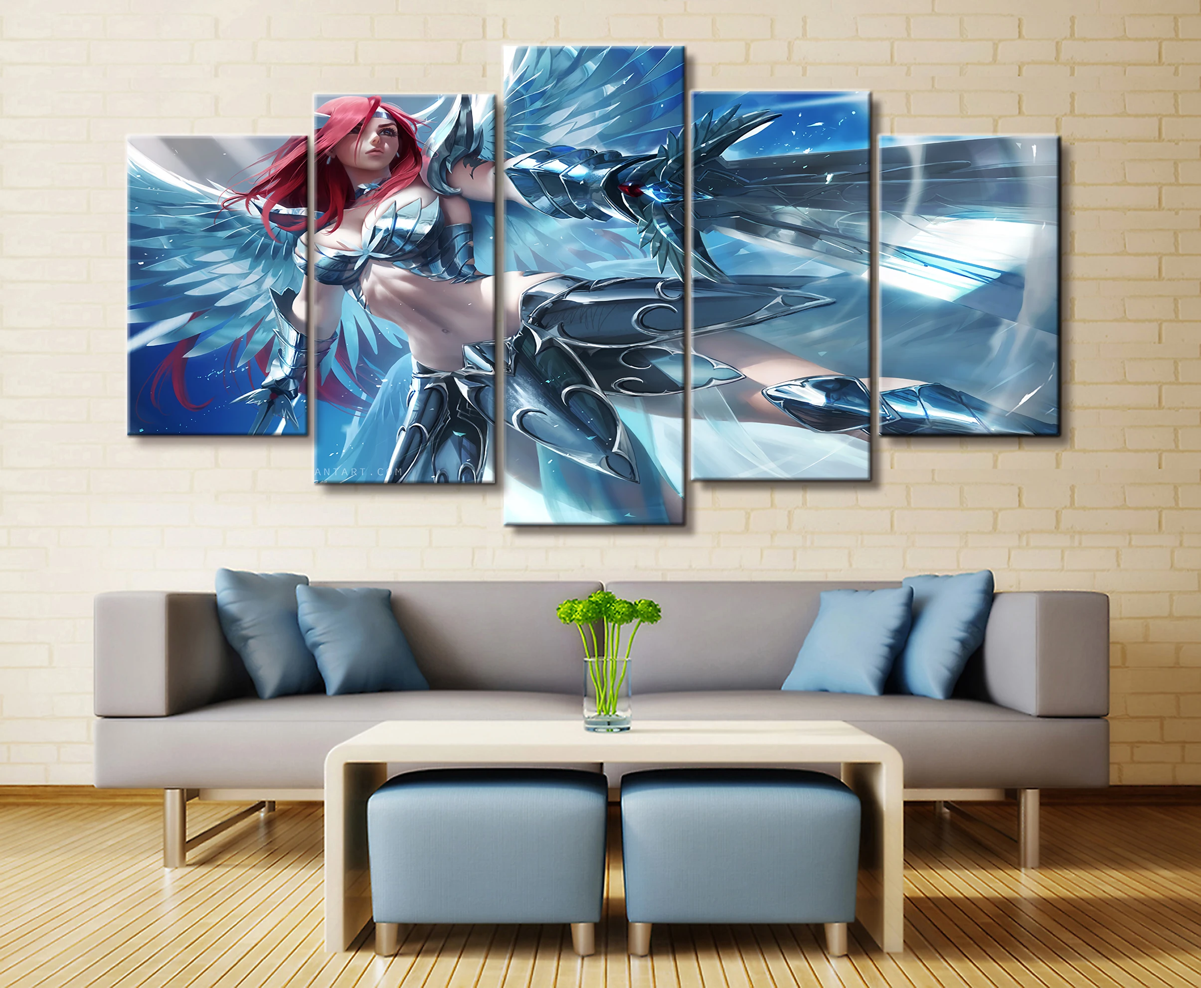 Wall Art Poster Painting Modular Pictures For Living Room Decorative Pictures Canvas Printed 5 Panel My Hero Academia Animation