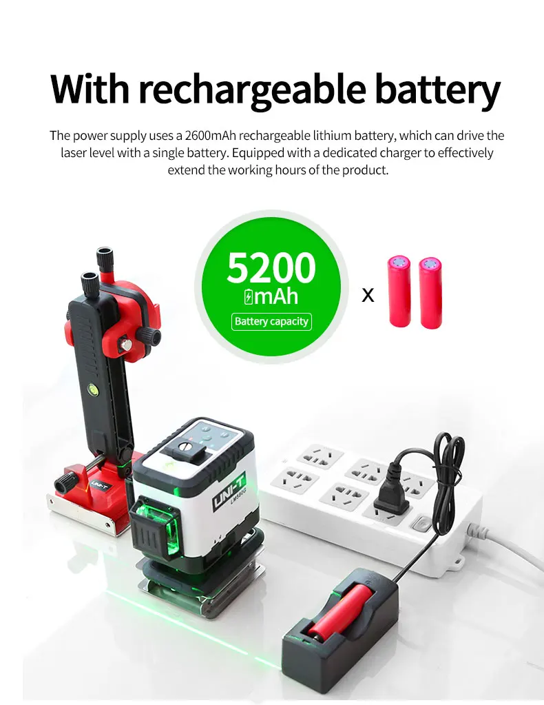 UNI-T 8 Lines 12 Lines 3D Laser Level 360 Degre Horizontal Vertical Cross Powerful Green Laser Beam LM572 LM573G LM573LD LM580G