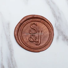 Пользовательские Каллиграфия инициалы воск печать штамп, свадебные штамп, приглашение уплотнения, Скрапбукинг штамп, минималистский персонализированные штамп