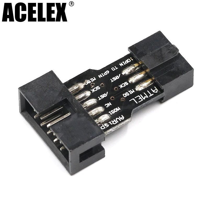 10Pin к 6PiN конвертировать в стандартный 10 Pin к 6 Pin плата адаптера для ATMEL STK500 AVRISP USBASP ISP интерфейс конвертер AVR