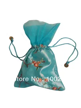 

wholesale! 200PCS lot blue chiffon Silk Brocade Pouches bags silk Organza bag gift bag wedding pouch mixed color acceptable