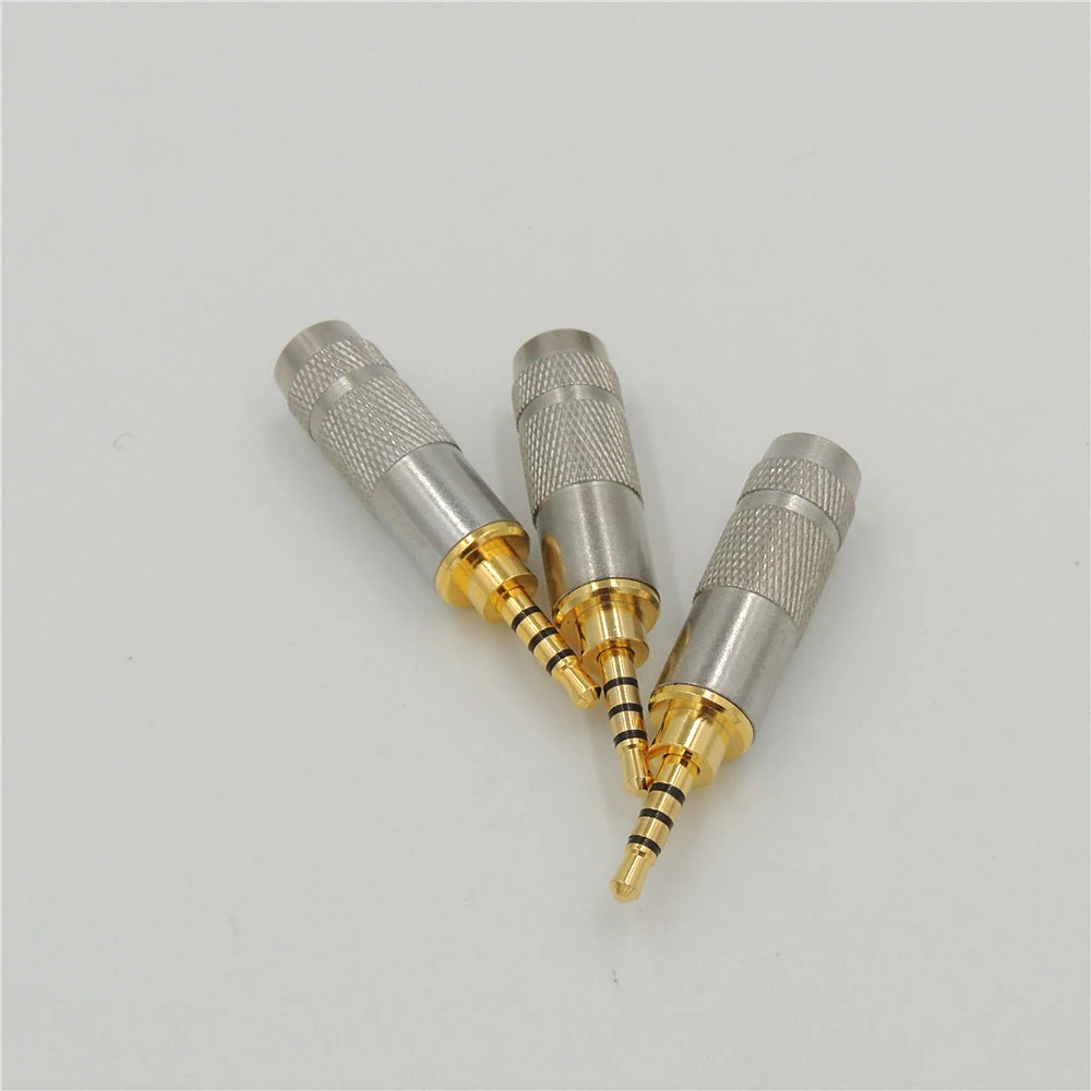 2 5mm Male Stereo 4 Pole Repair Headphone Plug Cable Audio Adapter Converter Solder DIY Connector Mini Plug jack Straight
