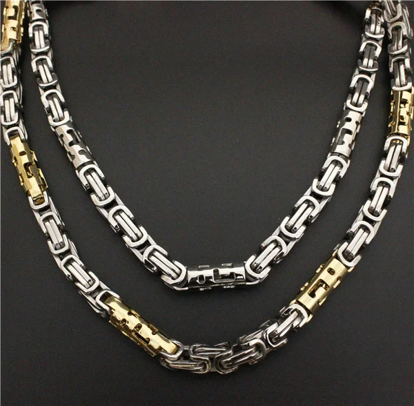 6mm 55cm Fashion Jewelry Necklace Link Chains Biker Necklace 316l