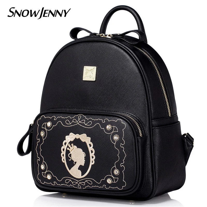 Женский рюкзак стиль преппи школьная сумка дорожная Borsa SnowJenny SJ бренд Braccialini Queen