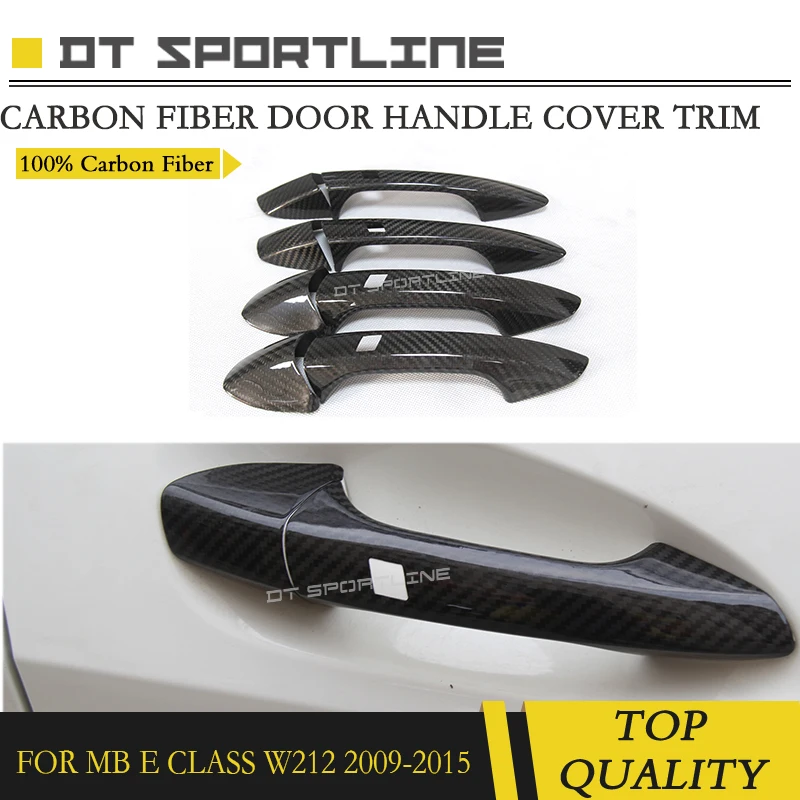 

Real Carbon Fiber material car exterior Door Handle Cover TRIM 2009-2015 For mercedes benz E Class w212 E63 E200 E300