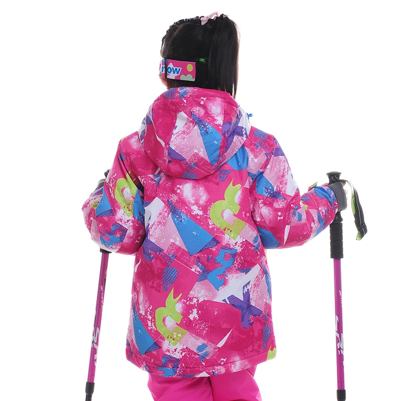 Marsnow/детская Лыжная куртка для мальчиков и девочек, теплые зимние куртки для катания на лыжах, сноуборде, Детские ветрозащитные водонепроницаемые уличные детские зимние пальто