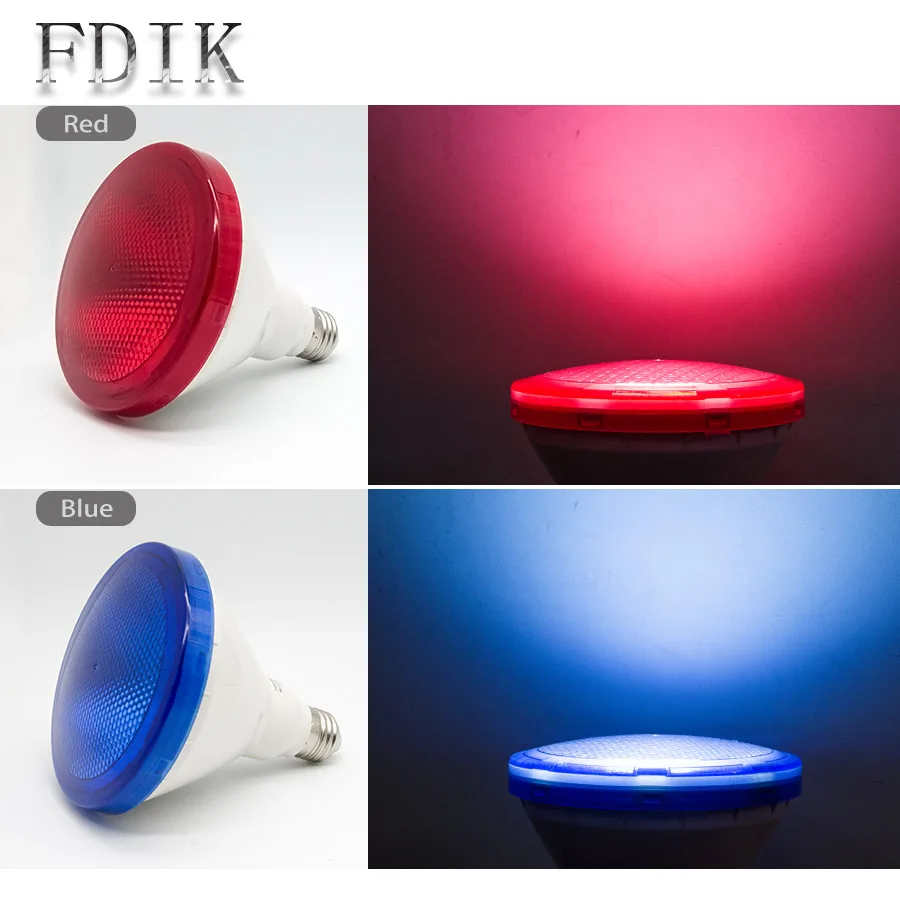 

E27 LED Spotlight Bulb Lamp PAR38 12W RGB Multicolor LED Umbrella Bulbs Waterproof IP65 LED Spot Light Super Bright AC85-265V