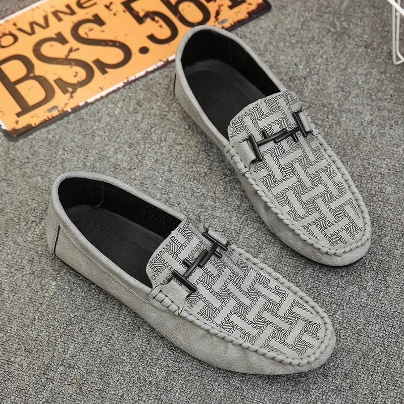 

Men loafers Driving Shoes Casual Flats Soft leather Men Shoes Breathable antiskid Adult Lazy Shoes hard wearing Walking Footwear