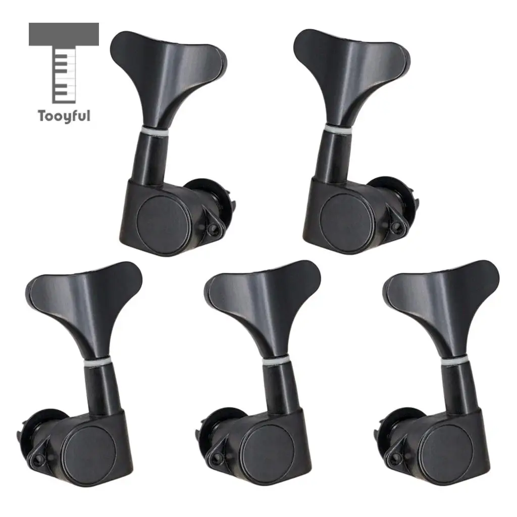 Tooyful Electric Bass String Tuning Peg Tuner Sealed Fish Tail Button for 4/5/6 String Bass