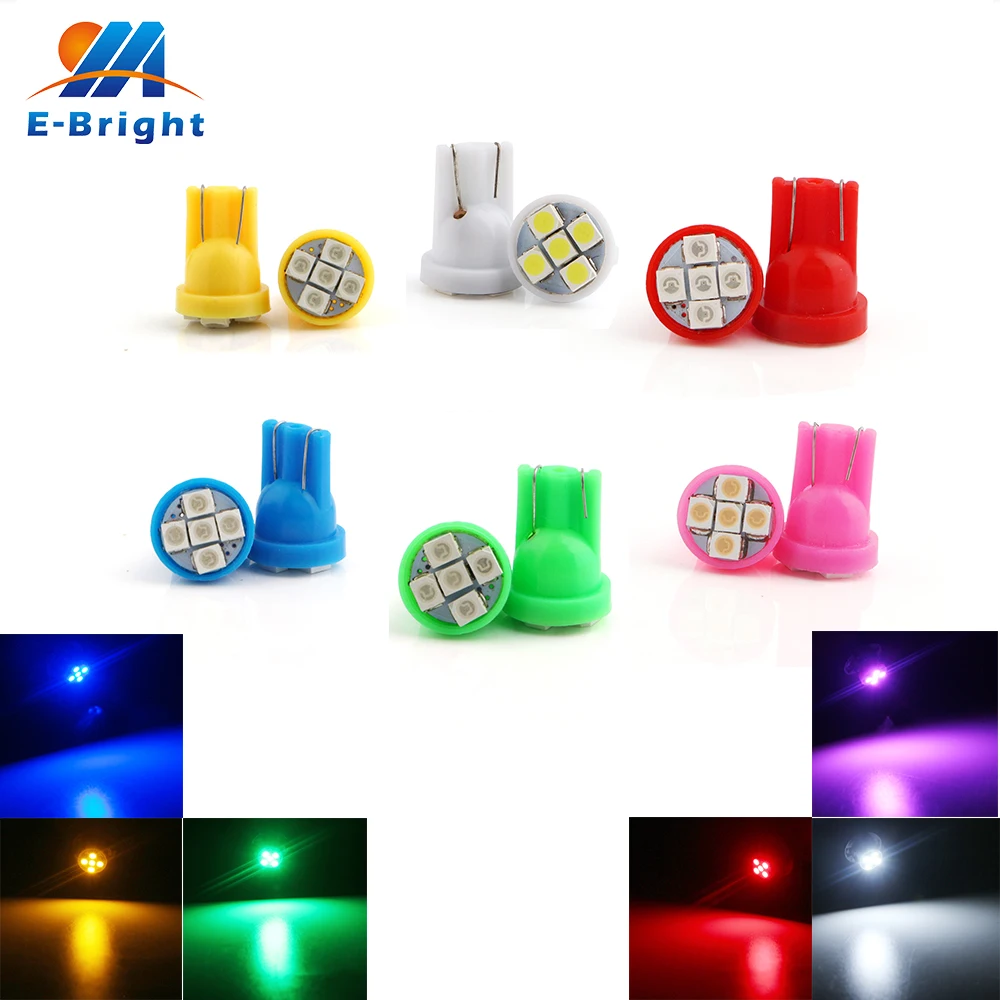 

10 Pieces/Lot T10 1210 Car Interior Lamp 5 LEDs No Oversize Reading Instrument Super bright Automobile Wedge LED Bulbs