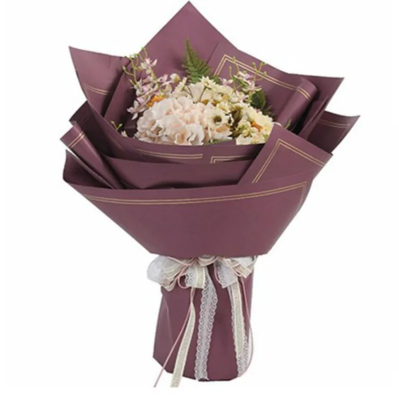 

Simple Side Border Flower Wrapping Paper Craft Paper Gift Wrapping Paper Florist Supplies Flower Bouquet Material 10pcs/lot