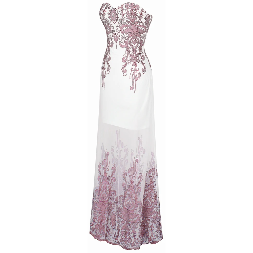 Angel-Fashion винтажные вечерние платья с вышивкой 1920s Прозрачные тюлевые вечерние 189