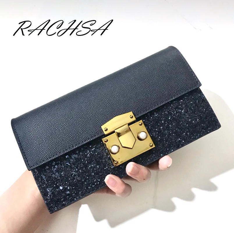 

Envelope Bag For Women 2019 Luxury Brand Fashion PU Leather Clutch Handbag Tote Purse Designer Messenger Shoulder Bag chain Bag