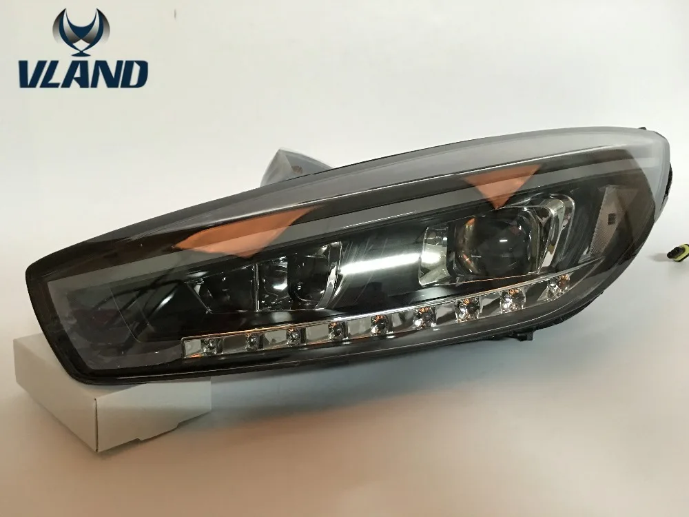 Free shipping vland factory for Chervolets cruze headlight 2015 2016  LED light bar headlamp and plug and play design