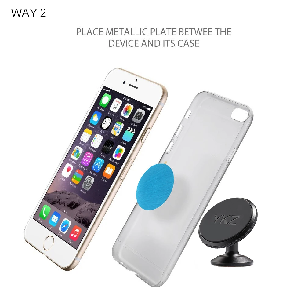 YKZ Car Phone Holder Dashboard Magnetic 360 Degree Universal Air Vent Mount Phone Stand Holder for iPhone Samsung Xiaomi   (14)