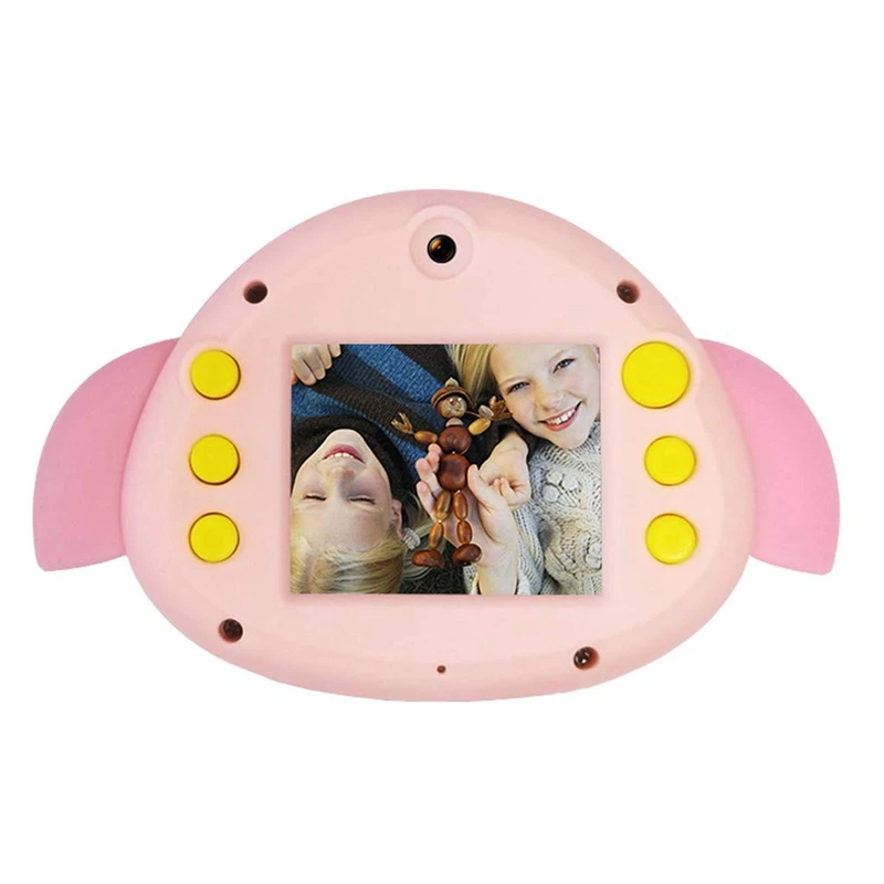 Детские забавные камеры Pig Shaped 1,8 дюймов 300Mp 1080 P Hd дети передний задний двойной объектив широкий угол 120 с usb-кабелем