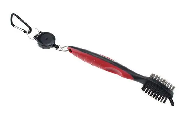 Golf Clean Brush and Club Groove Cleaner with 2ft Retractable Zip-Line Golf Clean Brush and Club Groove Cleaner with 2ft Retractable Zip-Line