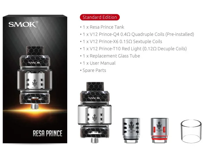 SMOK Resa Prince Tank 7,5 мл электронная сигарета испаритель распылитель с V12 принц ядро сопротивление катушки VS TFV16