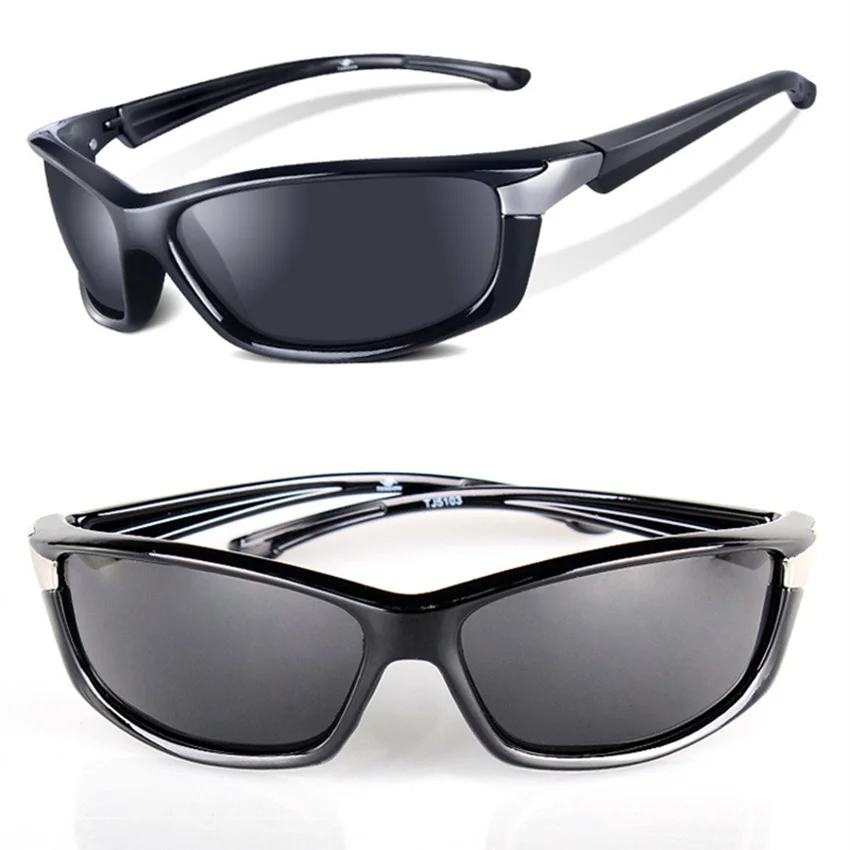 Черные поляризованные мужские солнцезащитные очки, элегантные спортивные очки для женщин, солнцезащитные очки для велоспорта, чехол для велосипедиста, очки для велоспорта