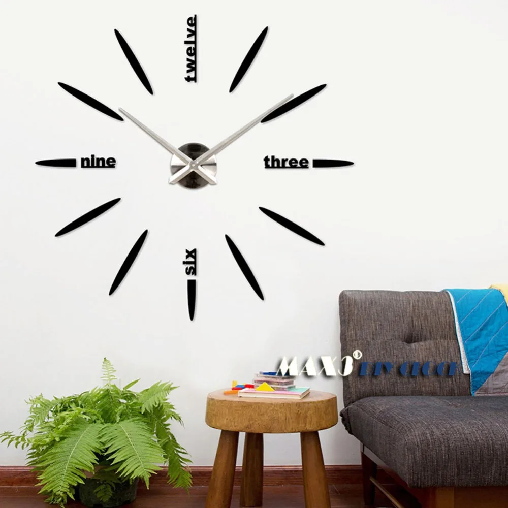 Online kopen wholesale grote zwarte klok uit china grote zwarte ... Greene muur woonkamer idee