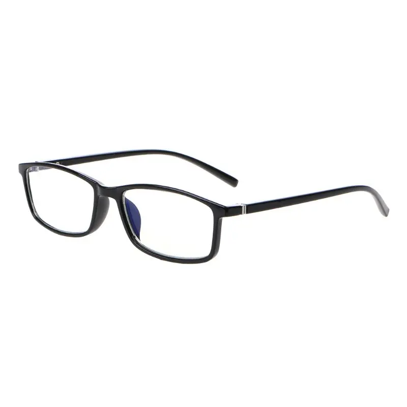 Мужские и женские классические прямоугольные оправы анти синий светильник излучения компьютерные очки простые очки - Цвет оправы: Черный